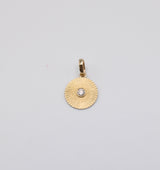 14KYG Star Burst Diamond Pendant