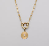 14KYG Star Burst Diamond Pendant