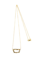 14KYG Hammered Tarpezoid Necklace