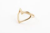 14KYG Open Heart Ring