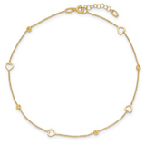 14KYG Open Heart Anklet