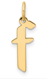 14KYG Gothic Initial Charm