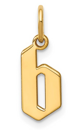 14KYG Gothic Initial Charm