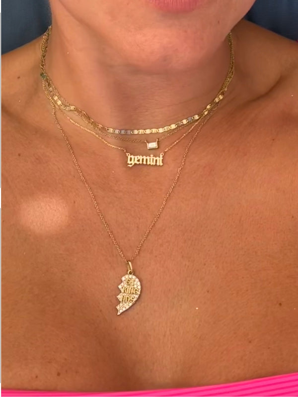 14K Diamond Best Fucking Friends Necklace