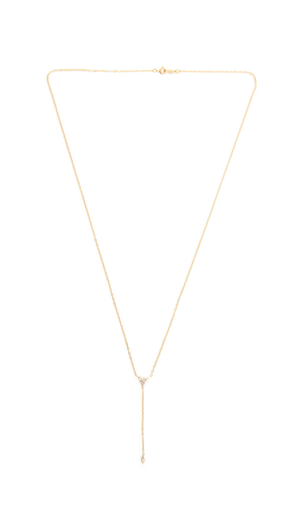 14KYG Diamond Lariat Drop Necklace