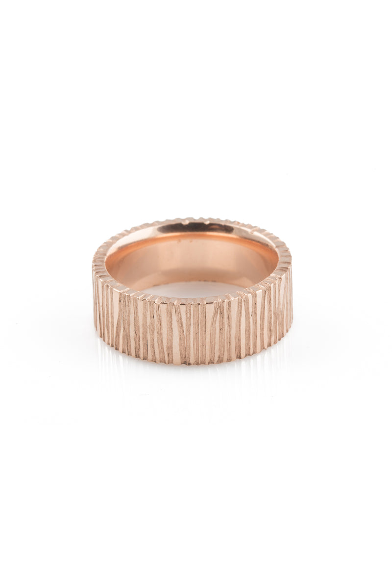 14K Hand Carved Simone Ring 7mm